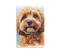 DHBANEIOK Cockapoo Art - The Canvas Prints of Reproduction Artwork Pictures on Canvas Wall Art for Home Office Decorations 20x30inch(50x75cm)