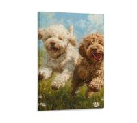 DHBANEIOK Cockapoo Canvas Wall Art Customised Personalised Photo on Canvas for Bedroom Room Picture Digitally Printed 12x18inch(30x45cm)