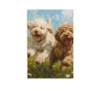 DHBANEIOK Cockapoo Print, Canvas Prints, Framed Wall Art for Bedroom & Living Room, Modern Home Decor Print for Special Occasions 08x12inch(20x30cm)