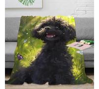 DHBANEIOK Cockapoo Theme Blanket 3D Design Bed Blanket Bedding Decorative Super Soft Warm Bed Blanket for Home Couch Bed Sofa Livingroom Office 70x80inch(180x200cm)