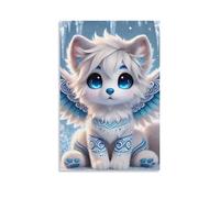 DHBANEIOK Cute Angel Fox Wall Decor Poster Canvas Prints Picture Modern Wall Art Picture Wall Hanging for Living Room Home Decorations 16x24inch(40x60cm)