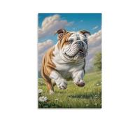 DHBANEIOK Cute Pet Dog Poster Artwork Canvas Prints Picture Modern Canvas Wall Art Picture Wall Hanging for Office Gym Living Room Decor 20x30inch(50x75cm)