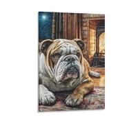 DHBANEIOK Cute Pet Dog Poster Artwork Giclee Canvas Prints Modern Canvas Wall Art Picture Wall Hanging for Living Room Home Decorations 24x36inch(60x90cm)