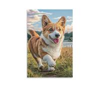 DHBANEIOK Cute Pet Dog Poster Artwork Giclee Canvas Prints Modern Wall Art Picture Wall Hanging for Living Room Bedroom Home Decorations 12x18inch(30x45cm)