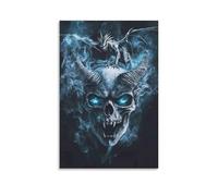 DHBANEIOK Demon Skull Dragon Poster Artwork Giclee Canvas Prints Modern Canvas Wall Art Picture Wall Hanging for Living Room Home Decorations 24x36inch(60x90cm)