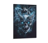DHBANEIOK Demon Skull Dragon Poster Artwork Giclee Canvas Prints Modern Canvas Wall Art Picture Wall Hanging for Living Room Bedroom Home Decorations 20x30inch(50x75cm)