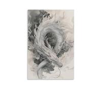 DHBANEIOK Dragon Art Canvas Prints of Modern Stretched Giclee Artwork Pictures Paintings on Canvas Wall Art for Bedroom Home Office Decorations 24x36inch(60x90cm)