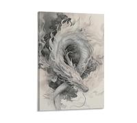DHBANEIOK Dragon Art - The Canvas Prints of Reproduction Artwork Pictures on Canvas Wall Art for Home Office Decorations 20x30inch(50x75cm)