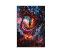 DHBANEIOK Dragon Eye Fantasy Wall Decor Poster Canvas Prints Picture Modern Wall Art Picture Wall Hanging for Living Room Bedroom Home Decorations 08x12inch(20x30cm)