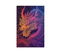 DHBANEIOK Dragon Print, Canvas Wall Art, Pictures for Living Room And Bedroom, Prints for Special Occasions 12x18inch(30x45cm)