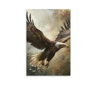 DHBANEIOK Eagle Art - Oil Paintings Reproduction Modern Giclee Canvas Print Artwork Pictures on Canvas Wall Art for Home Office Decorations 12x18inch(30x45cm)