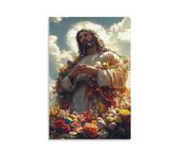 DHBANEIOK Easter Jesus Blessing Wall Decor Poster Canvas Prints Picture Modern Canvas Wall Art Picture Wall Hanging for Living Room Home Decorations 08x12inch(20x30cm)