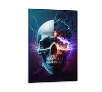 DHBANEIOK Electric Skull Art_2_1 Poster Artwork Giclee Canvas Prints Modern Canvas Wall Art Picture Wall Hanging for Dining Room Kitchen Home Office Decor 16x24inch(40x60cm)