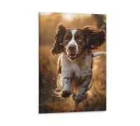 DHBANEIOK English Springer Spaniel Art - Oil Paintings Reproduction Modern Giclee Canvas Print Artwork Pictures on Canvas Wall Art for Home Office Decorations 16x24inch(40x60cm)