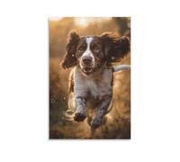 DHBANEIOK English Springer Spaniel Paintings Canvas Wall Art Bedroom Wall Decor Canvas Prints Artwork for Living Room Wall Decorations Home Decor 24x36inch(60x90cm)