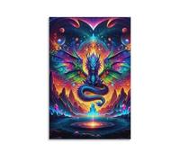 DHBANEIOK Fantasy Dragon Art_3 Wall Decor Poster Giclee Canvas Prints Modern Canvas Wall Art Picture Wall Hanging for Office Gym Living Room Decor 16x24inch(40x60cm)