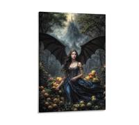 DHBANEIOK Fantasy Dragon Queen Wall Decor Poster Canvas Prints Picture Modern Wall Art Picture Wall Hanging for Bedroom Living Room Decor 08x12inch(20x30cm)