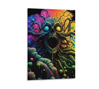 DHBANEIOK Fantasy Horror Skull Wall Decor Poster Giclee Canvas Prints Modern Wall Art Picture Wall Hanging for Bathroom Wall Decor 08x12inch(20x30cm)
