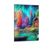 DHBANEIOK Fox in Snow Poster Artwork Canvas Prints Picture Modern Canvas Wall Art Picture Wall Hanging for Living Room Home Decorations 20x30inch(50x75cm)