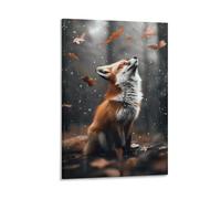 DHBANEIOK Fox Print, Canvas Wall Art, Pictures for Living Room And Bedroom, Prints for Special Occasions 08x12inch(20x30cm)