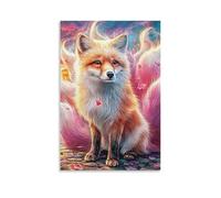 DHBANEIOK Fox Spirit Wall Decor Poster Giclee Canvas Prints Modern Wall Art Picture Wall Hanging for Office Gym Living Room Decor 08x12inch(20x30cm)