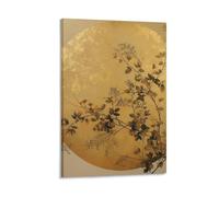 DHBANEIOK Golden Leaves Art Canvas Prints of Modern Stretched Giclee Artwork Pictures Paintings on Canvas Wall Art for Bedroom Home Office Decorations 20x30inch(50x75cm)