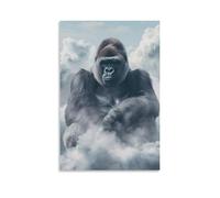 DHBANEIOK Gorilla Art - Oil Paintings Reproduction Modern Giclee Canvas Print Artwork Pictures on Canvas Wall Art for Home Office Decorations 24x36inch(60x90cm)