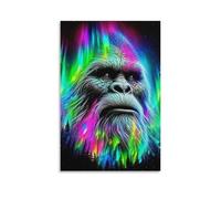 DHBANEIOK Gorilla Poster Artwork Giclee Canvas Prints Modern Wall Art Picture Wall Hanging for Bedroom Living Room Decor 12x18inch(30x45cm)