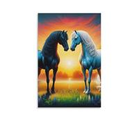 DHBANEIOK Horse Poster Artwork Giclee Canvas Prints Modern Wall Art Picture Wall Hanging for Home Decorations 08x12inch(20x30cm)