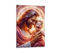 DHBANEIOK Jesus Child Joy Wall Decor Poster Giclee Canvas Prints Modern Wall Art Picture Wall Hanging for Dining Room Kitchen Home Office Decor 24x36inch(60x90cm)