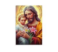 DHBANEIOK Jesus - Religion (66)_4 Wall Decor Poster Canvas Prints Picture Modern Canvas Wall Art Picture Wall Hanging for Living Room Bedroom Home Decorations 20x30inch(50x75cm)