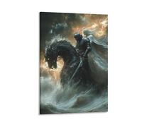 DHBANEIOK Knight Canvas Print Colourful Wall Art -Modern Room Bedroom Piece Home Decor Interior Design 08x12inch(20x30cm)