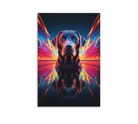 DHBANEIOK Labrador Dog Canvas Wall Art Customised Personalised Photo on Canvas for Bedroom Room Picture Digitally Printed 20x30inch(50x75cm)