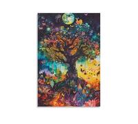 DHBANEIOK Life Tree Art - Oil Paintings Reproduction Modern Giclee Canvas Print Artwork Pictures on Canvas Wall Art for Home Office Decorations 16x24inch(40x60cm)