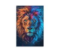 DHBANEIOK Lion Art - The Canvas Prints of Reproduction Artwork Pictures on Canvas Wall Art for Home Office Decorations 24x36inch(60x90cm)