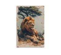 DHBANEIOK Lion Print, Canvas Wall Art, Pictures for Living Room And Bedroom, Prints for Special Occasions 24x36inch(60x90cm)