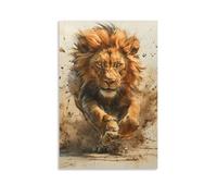 DHBANEIOK Lion Wall Art Canvas Print Painting Wall Decor Set of Ornaments for Walls Bedroom Living Room 16x24inch(40x60cm)