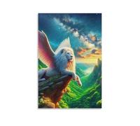 DHBANEIOK Lion Wall Decor Poster Canvas Prints Picture Modern Canvas Wall Art Picture Wall Hanging for Bedroom Living Room Decor 08x12inch(20x30cm)
