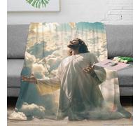 DHBANEIOK Mythical Jesus Gaming Blanket 3D Design Bed Blanket Bedding Decorative Throw Blanket Lightweight Cozy Plush For Living Room for Bed Couch Blanket Adult Kids 40x50inch(100x130cm)