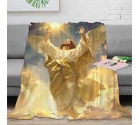 DHBANEIOK Mythical Jesus Theme Blanket Stylishbed Blanket 3D Printed Bedding Decorative Soft Warm Microfiber for Bed Couch Blanket 50x60inch(127x152cm)