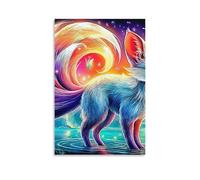DHBANEIOK Nine-tailed Fox (22)_1 Poster Artwork Canvas Prints Picture Modern Wall Art Picture Wall Hanging for Dining Room Kitchen Home Office Decor 12x18inch(30x45cm)