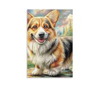 DHBANEIOK Pembroke Welsh Corgi (87)_4 Wall Decor Poster Canvas Prints Picture Modern Wall Art Picture Wall Hanging for Dining Room Kitchen Home Office Decor 08x12inch(20x30cm)
