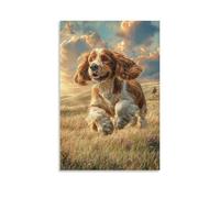 DHBANEIOK Pet Dog Poster Artwork Canvas Prints Picture Modern Wall Art Picture Wall Hanging for Office Gym Living Room Decor 12x18inch(30x45cm)