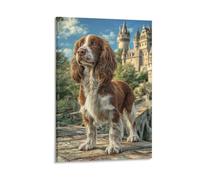 DHBANEIOK Pet Dog Poster Artwork Giclee Canvas Prints Modern Canvas Wall Art Picture Wall Hanging for Office Gym Living Room Decor 16x24inch(40x60cm)