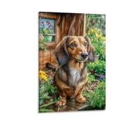 DHBANEIOK Pet Dog Wall Decor Poster Canvas Prints Picture Modern Canvas Wall Art Picture Wall Hanging for Bedroom Living Room Decor 08x12inch(20x30cm)