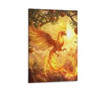 DHBANEIOK Phoenix Print, Canvas Prints, Framed Wall Art for Bedroom & Living Room, Modern Home Decor Print for Special Occasions 16x24inch(40x60cm)