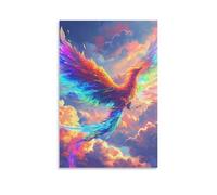 DHBANEIOK Phoenix Wall Art Canvas Print Painting Wall Decor Set of Ornaments for Walls Bedroom Living Room 16x24inch(40x60cm)