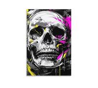 DHBANEIOK Skull Wall Art Canvas Print Painting Wall Decor Set of Ornaments for Walls Bedroom Living Room 16x24inch(40x60cm)
