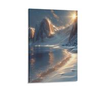 DHBANEIOK Sky And Sea Print, Canvas Prints, Framed Wall Art for Bedroom & Living Room, Modern Home Decor Print for Special Occasions 12x18inch(30x45cm)