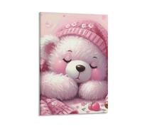 DHBANEIOK Sleeping Bear Poster Artwork Canvas Prints Picture Modern Canvas Wall Art Picture Wall Hanging for Home Decorations 20x30inch(50x75cm)